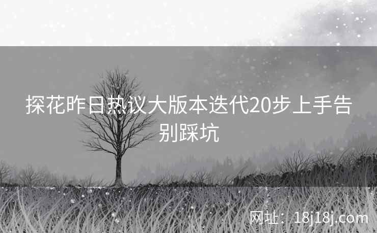 探花昨日热议大版本迭代20步上手告别踩坑